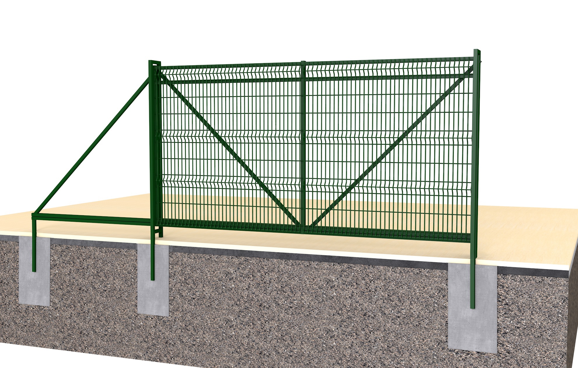 Откатные ворота «Техна»