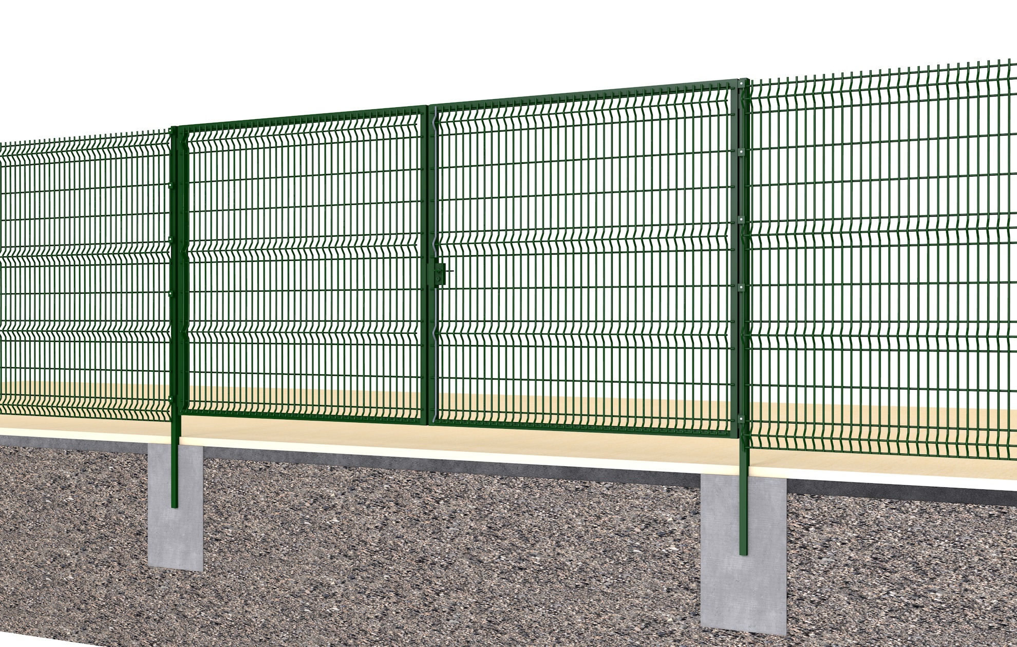 Ворота распашные «Техна Классик 3D Locinox»