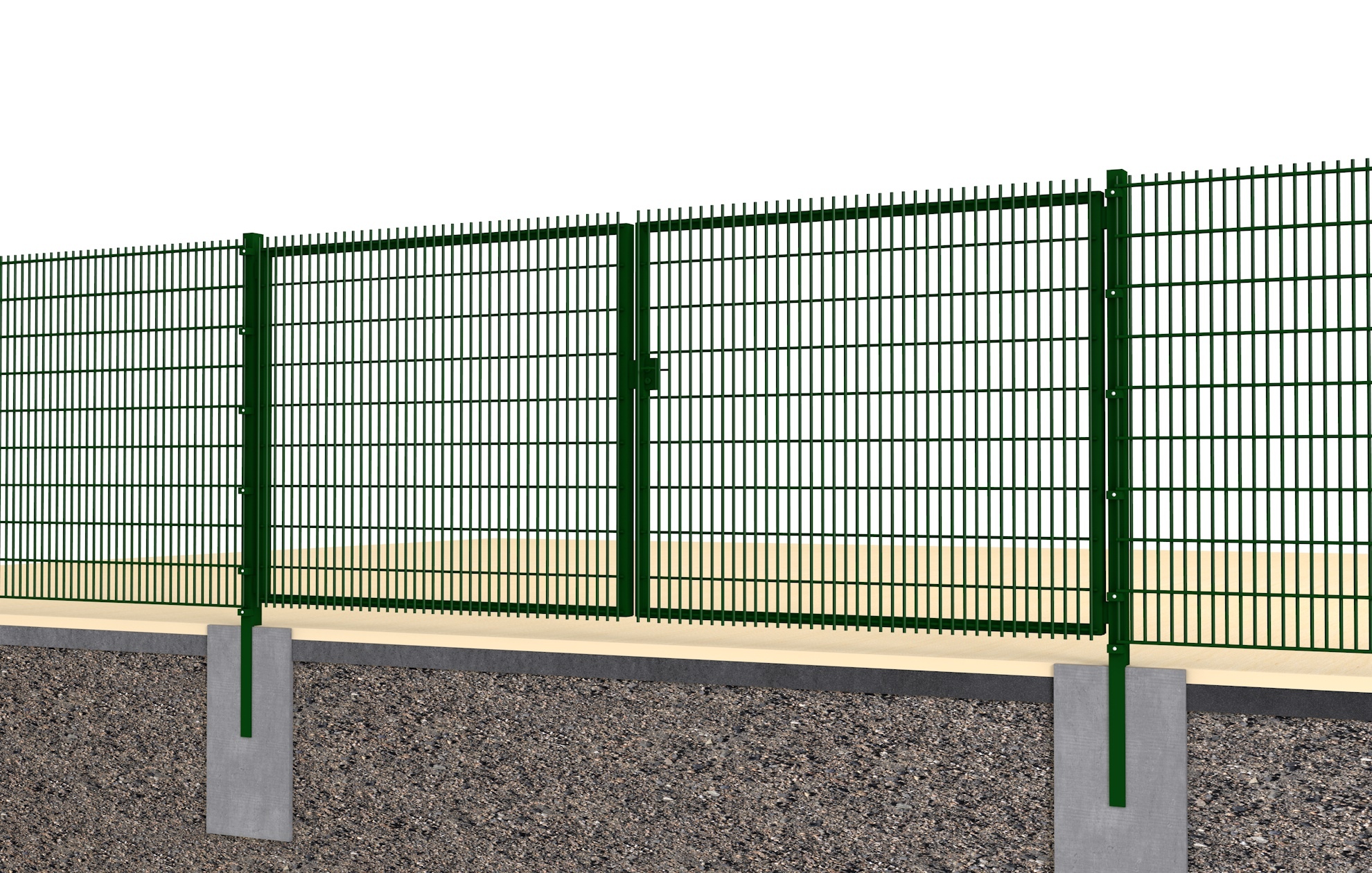 Ворота распашные «Техна Пром 2D Locinox»